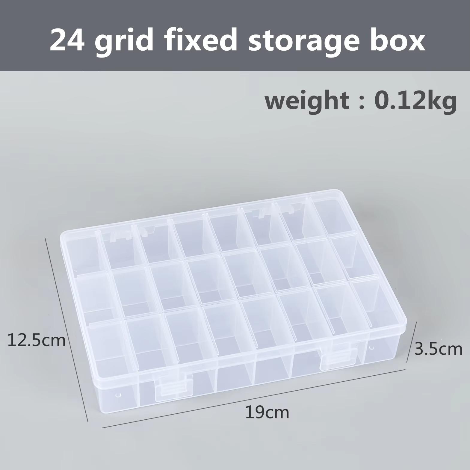 

Practical 24 Grids Compartment Plastic Storage Box Jewelry Earring Bead Screw Holder Case Display Organizers Container tool белый