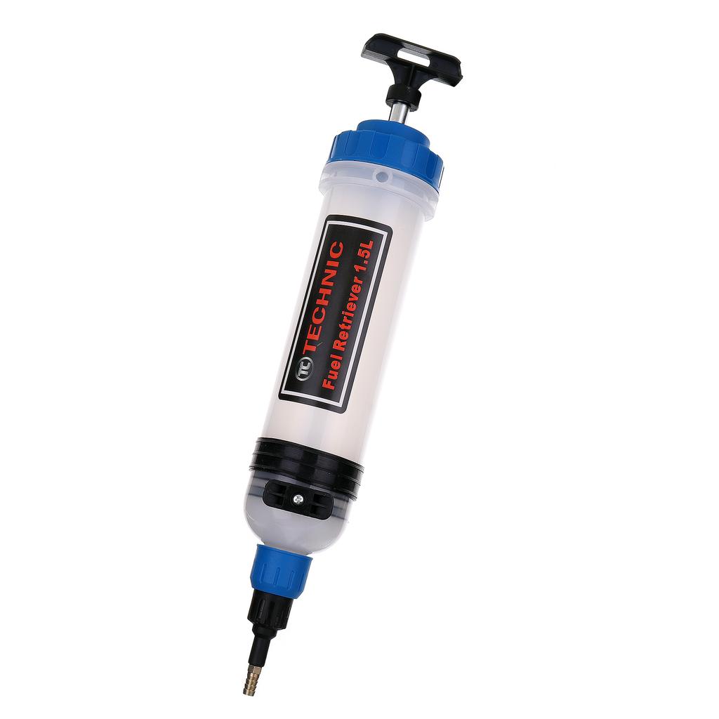 Pompa Ręczna Odsysarka Płynów Oleju Paliwa Strzykawka 1.5L Adaptery