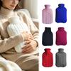 Explosion Proof Warm Water Pouch 2000ML Hot Bottle with Knit Cover, Leakproof Rubber Bag Cover for Pain Relief, Winter Neck, Shoulder Back