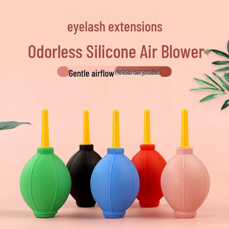 

Odorless Soft Silicone DSLR Camera & Eyelash Extension Air Blower Black Ball Yellow Stick