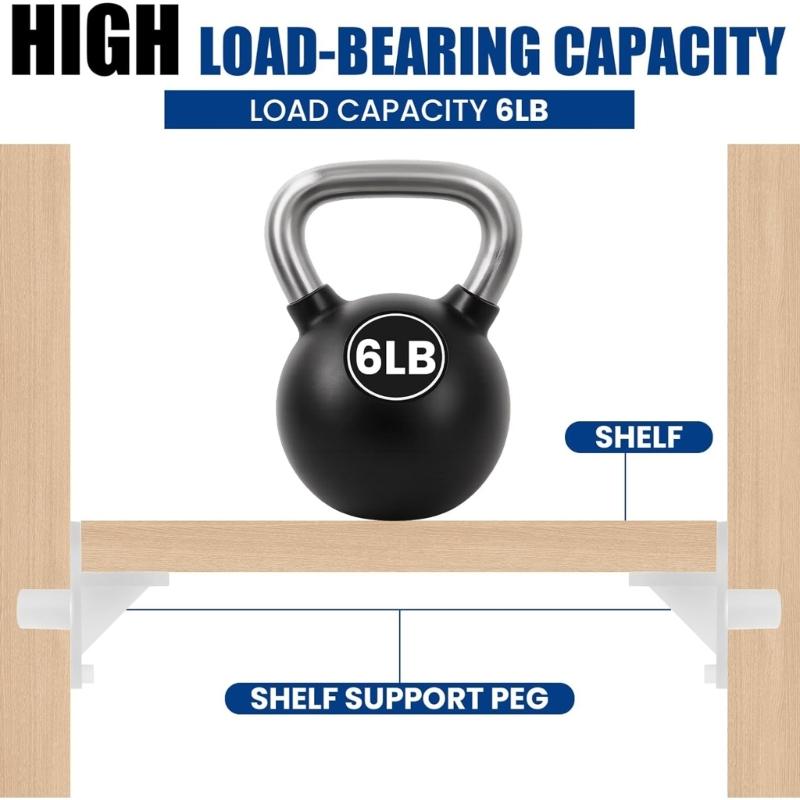 Discreet Shelf Support Pegs for Bookshelves Easy Installation Cabinet Supports for Strong Shelf Stability