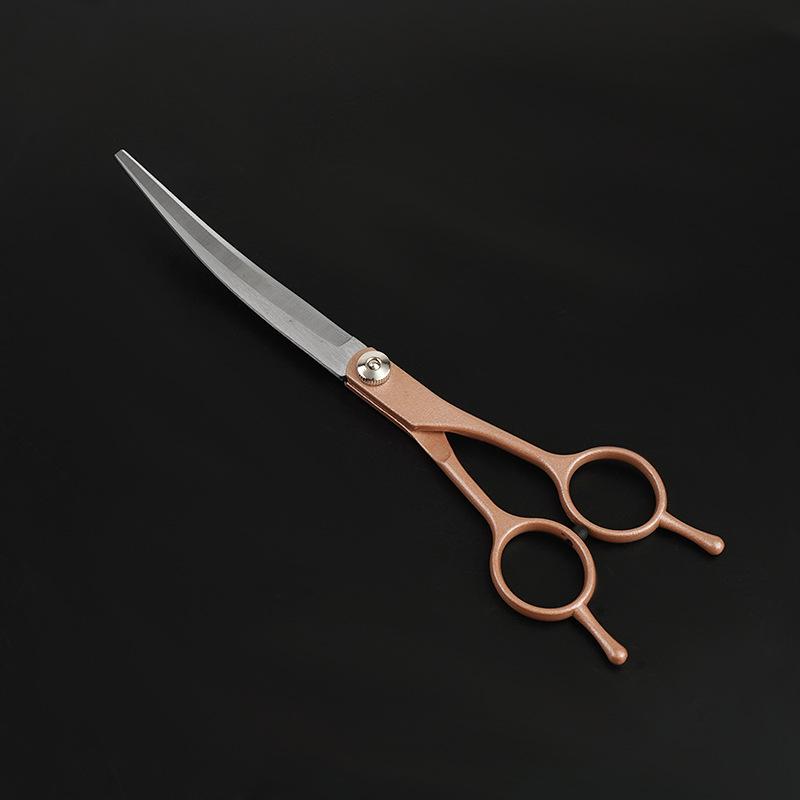 Professional 7-Inch Dog Grooming Scissor Set: Flat, Tooth, Curling, and Thinning Scissors for Trimming and Shaping