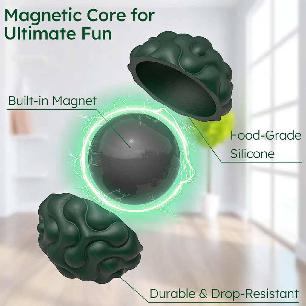 Magnetyczne Piłeczki Sensoryczne Fidget - 8 szt. Silikonowe Piłeczki do Redukcji Stresu dla Dorosłych i Nastolatków Ciche Magnetyczne Zabawki Fidget na Biurko z Teksturą