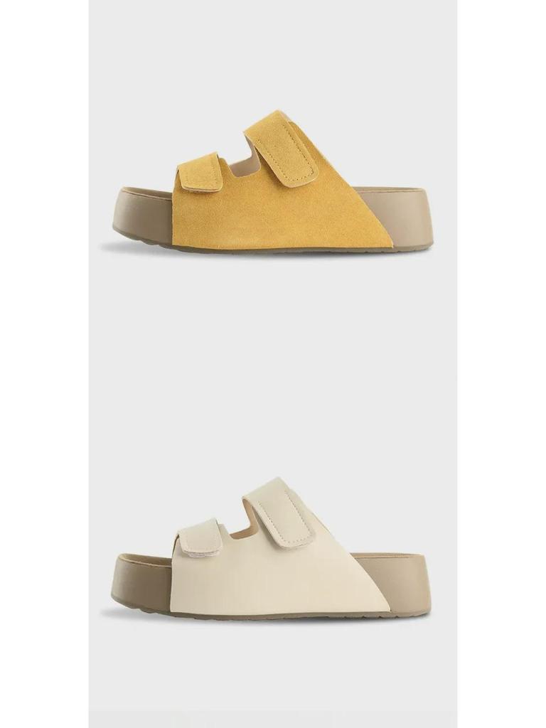 Nama Shoku Pan - Velcro Two-Strap Thick Sole Sandals 4.5CM