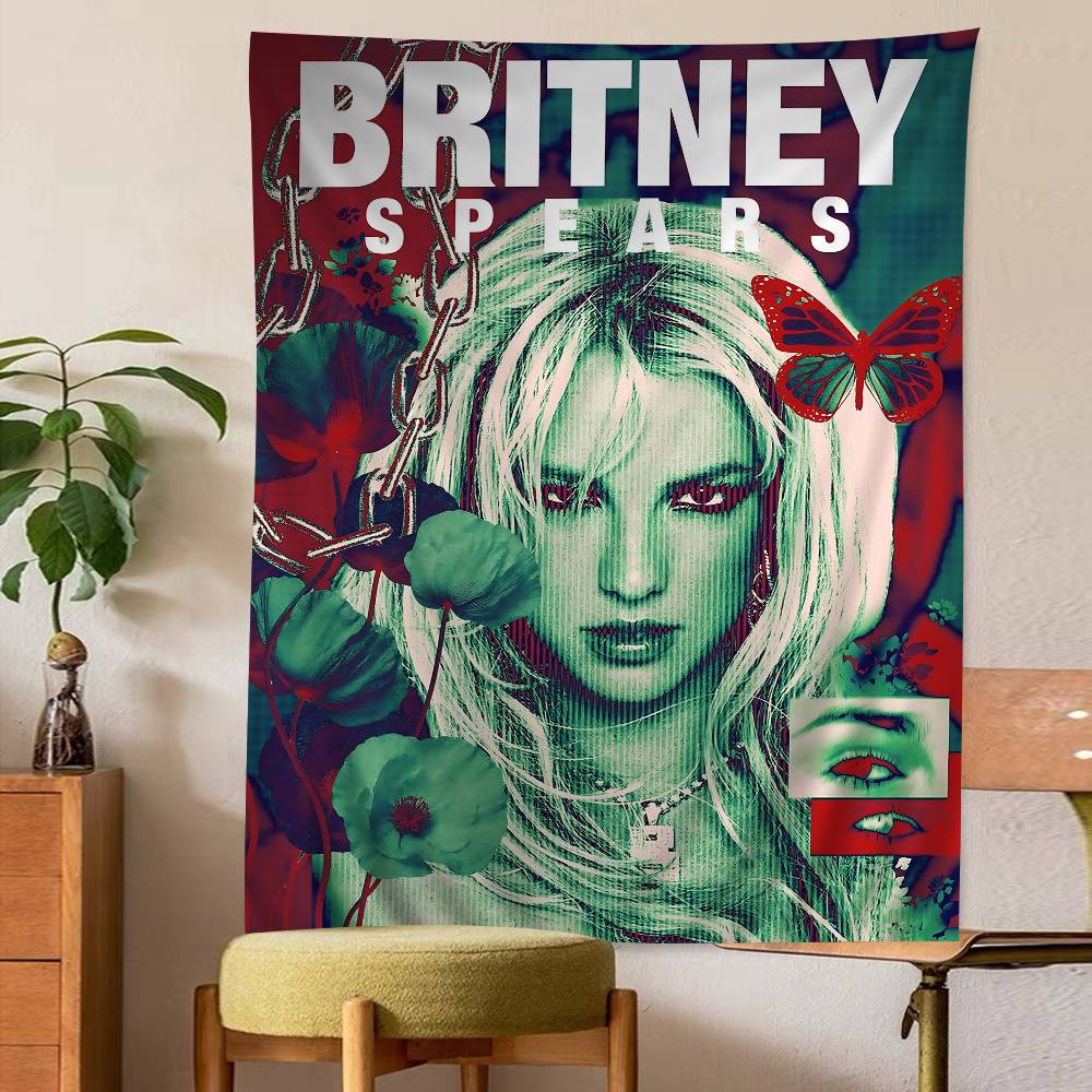 Singer B-Britney Spears Anime Tapestry Indian Buddha Wall Decoration Witchcraft Bohemian Hippie Wall Hanging Sheets