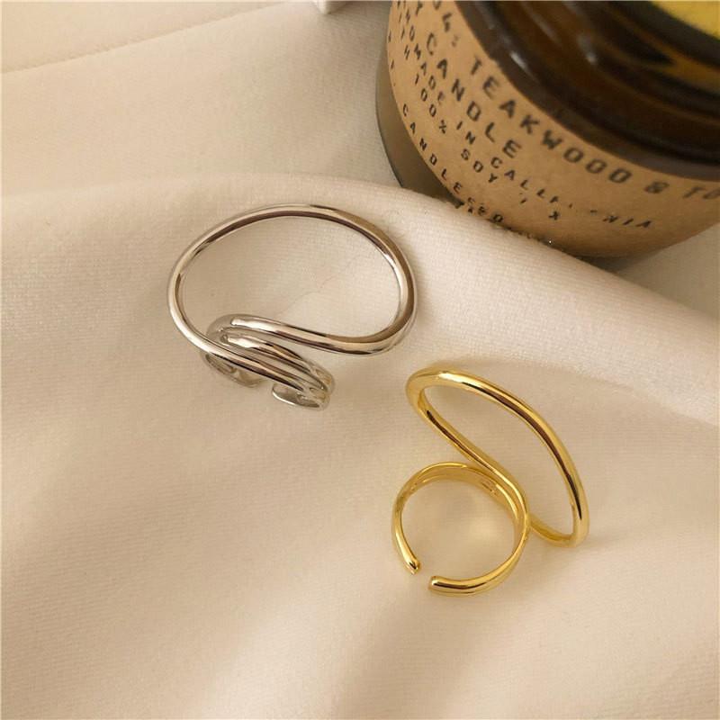 Stunning 925 Silver Geometric Design Adjustable Ring For Women Ideal Gift For Festivals