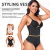 Nahtloser Push-Up-Body mit integriertem BH, Tanga Po-Lifter Bauchkontrolle Shapewear für Damen