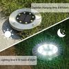 8/16LED Solar Underground Disk Light, Outdoor Buried Deck Spotlight, Solar Powered Landscape Ground Lamp For Garden Yard Patio Pathway Lighting