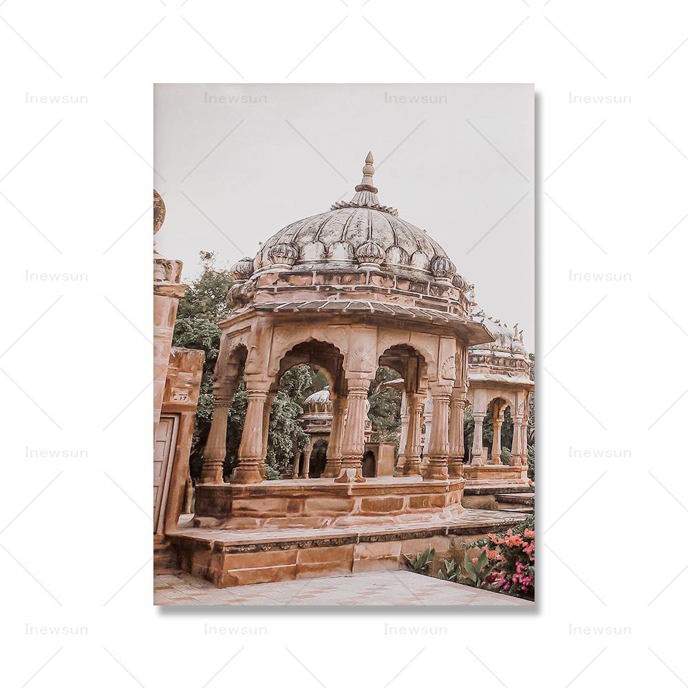 India City Gallery Wall Canvas Painting Taj Mahal Print Photography Wall Art Pictures Architecture Poster Nordic Home Decor
