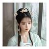 Ancient Chinese Hanfu Hair Accessories Set - Elegant Hairpins, Comb, Earrings, Necklace for Cosplay, Wedding, Photography - Retro Golden Alloy