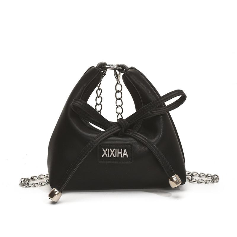 Mini Pu Girl Chain Crossbody Bag With Butterfly Bow And Breathable Lightweight Design For Daily Use