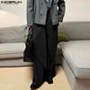 INCERUN Men Wrap High Elastic Waist Casual Loose Suit Pants Long Trousers