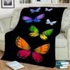 Cartoon Dream Butterfly Flower Blanket,Soft Throw Blanket for Home Bedroom Bed Sofa Picnic Travel Office Rest Nap Cover Blanket