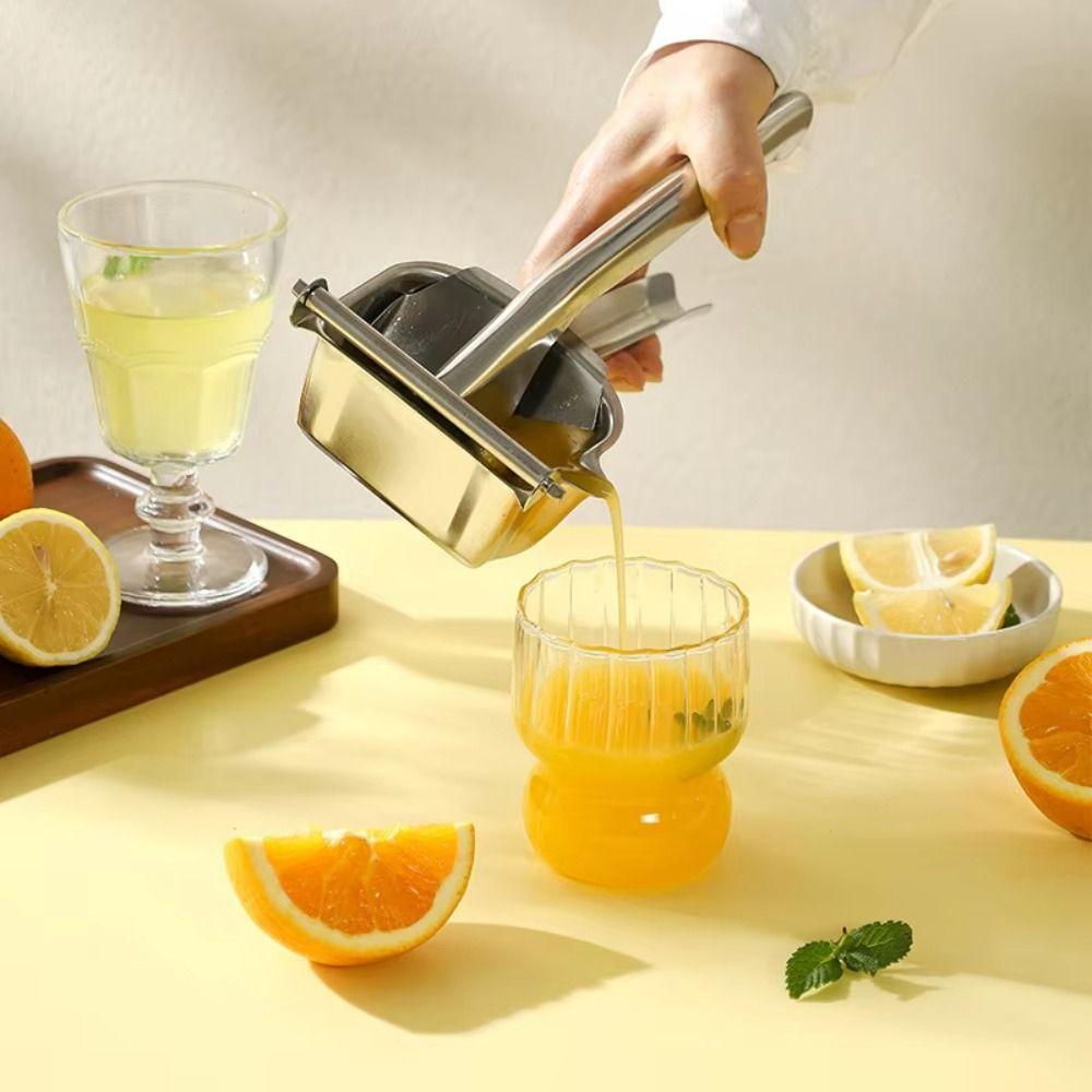 Hand Press Orange Juice Extractor Stainless Steel Portable Fruit Press Manual Juicer  Kitchen Tool