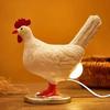 USB Hühnerei Nachtlicht Eierlegendes Huhn Dekorative Lampe Harzstatue Figur Heim Büro Schlafzimmer Schreibtisch Ornament