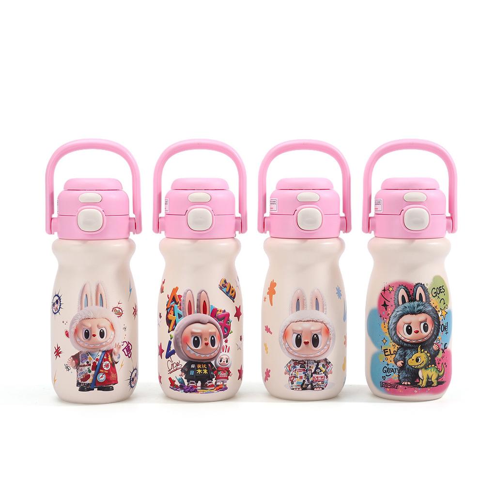 Tasse Thermos en Acier Inoxydable 316 Mignonne Dessin Animé Tasse Étudiante Grande Capacité Double Boisson Tasse à Eau pour Enfants