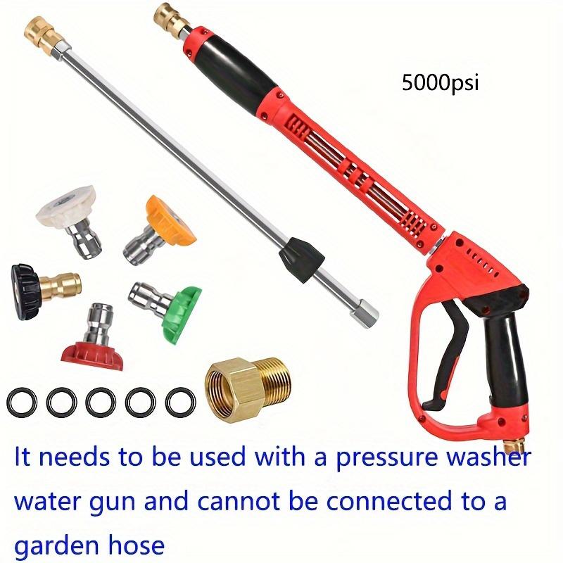 

5000PSI 3-in-1 Pressure Washer Gun with Extension Wand, 5 Nozzles & M22 Adapter, 40-inch for Car/Garden/Watering