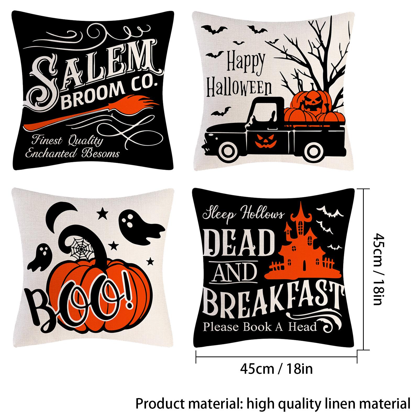 4 шт./компл. Хэллоуин осень Чехлы для подушек 18x18 дюймов Кошелек или жизнь декор для фермерского дома домашние наволочки для украшения дивана 40x40cm