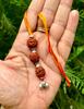 925 Sterling Silver MAULI KALAWA Rakhi Bracelet with Rudraksha Hindu Charms for Cars, Mobiles, Handbags, Religious Pooja, Worship, Wedding 4