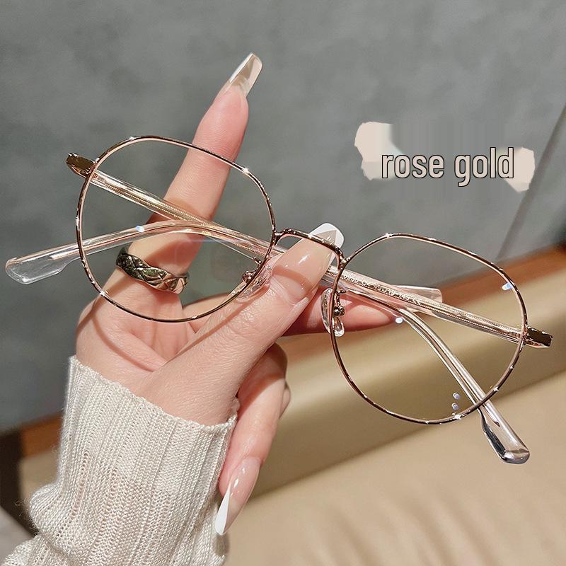 Schicke Retro-Brille mit Goldfaden und kleinem Rahmen für Damen - High-End-Stil, für Sehstärken geeignet