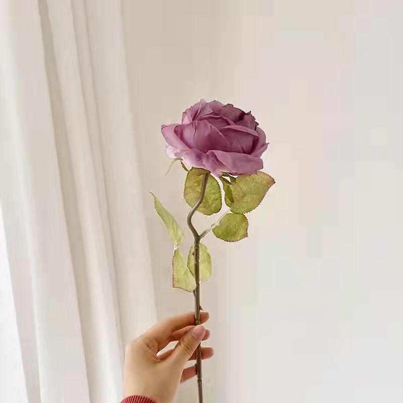 Simulated French Rose Home Soft Decoration Rose Fake Flower Hotel Simulated Flower Rose Display Wholesale