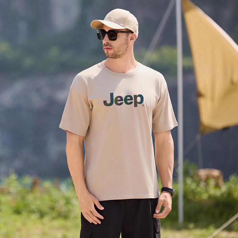 JEEP Men s 100% Cotton Summer Outdoor T-Shirt L