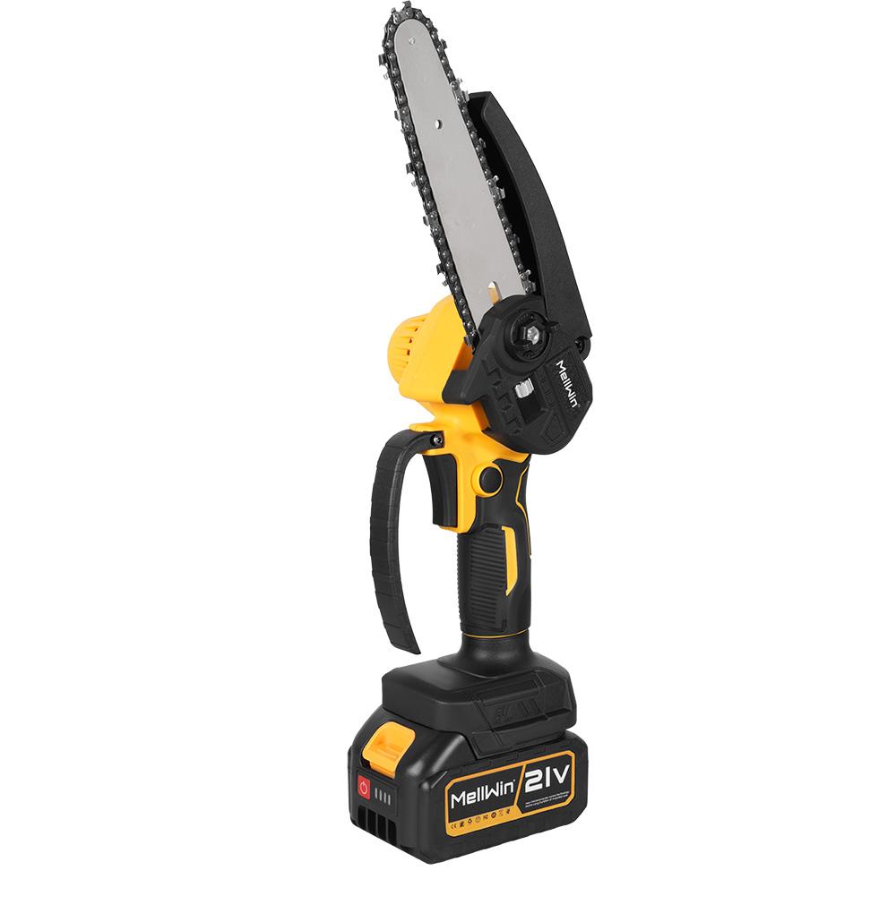 MELLWIN Perche télescopique 200cm Électrique sans balais Tronçonneuse 6 pouces Cisailles pour hautes branches Outil de jardinage pour batterie 18V 21V