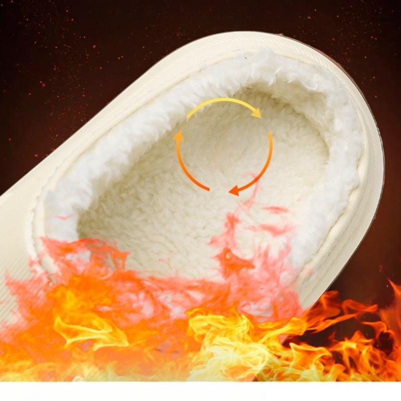 Winter Men's Warm Slippers Cotton Slippers Wrap Heels Outdoor Indoor Warm Shoes Men Home Bedroom Plush Warm Slippers 38-45