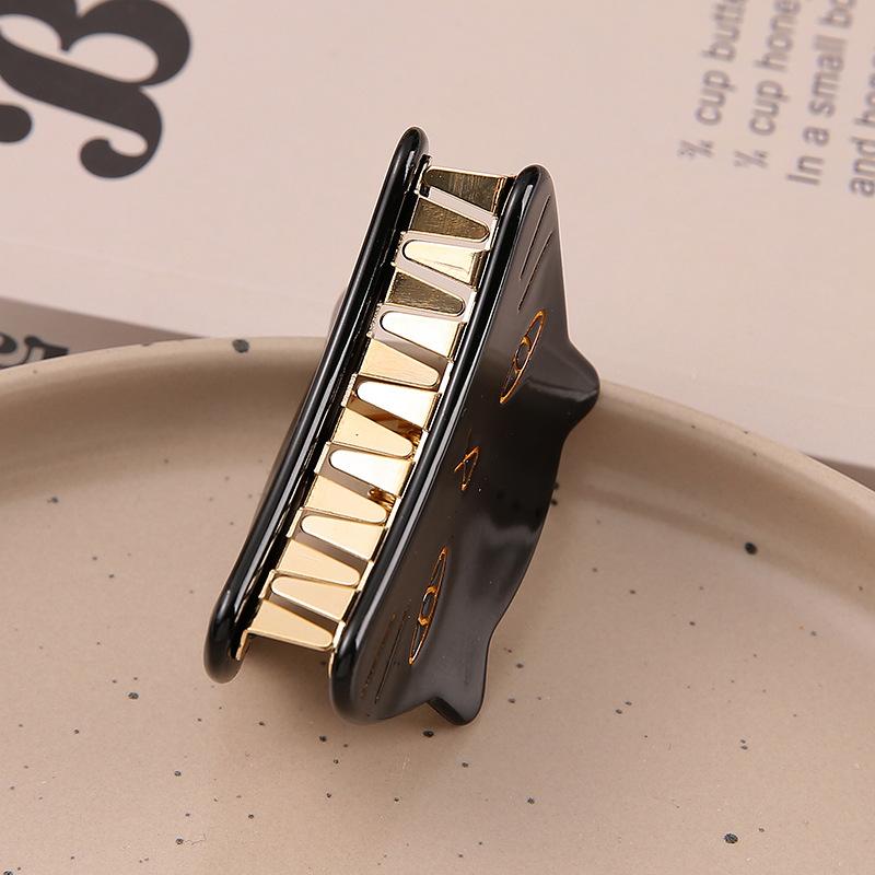 1Pcs Cute Sweet Hair Scratch Elegant Acetate Cat Grab Clip Metal Tooth Hairpin Ladies Back Of The Head Disc Hair Gripper