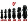 2X AN3 AN4 AN6 AN8 AN10 AN12 0 Degree Flare Bulkhead Fitting Fuel Hose Straight Male To Male Adapter w/Nut For Tab or Wirewall