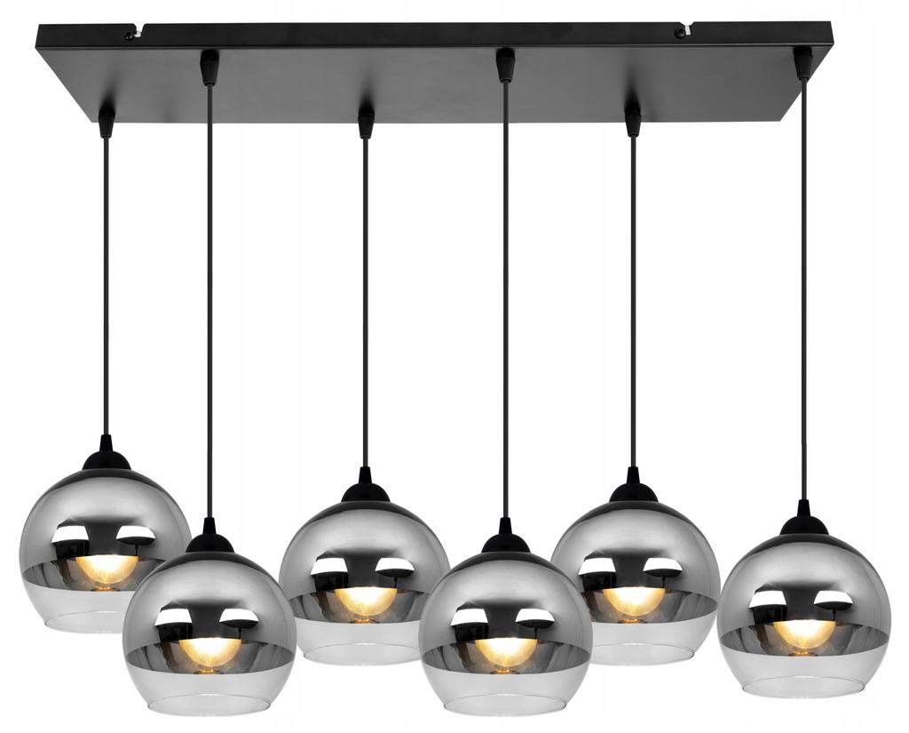 ELEGANT HANGING LAMP, GLASS LAMP, CHROME LED