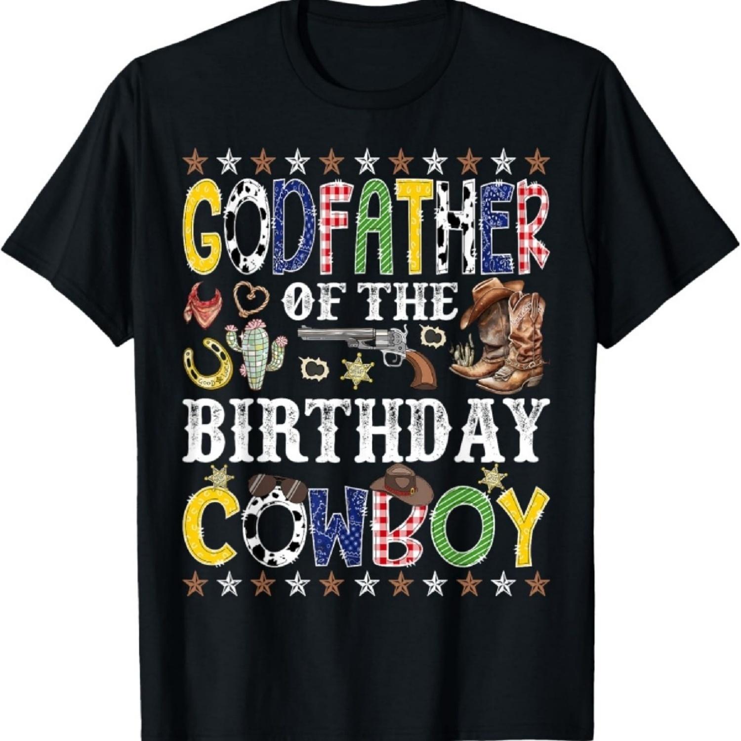 

GodFather Of The Birthday Cowboy Western Rodeo GodFather T-Shirt XXXXXL різнокольоровий
