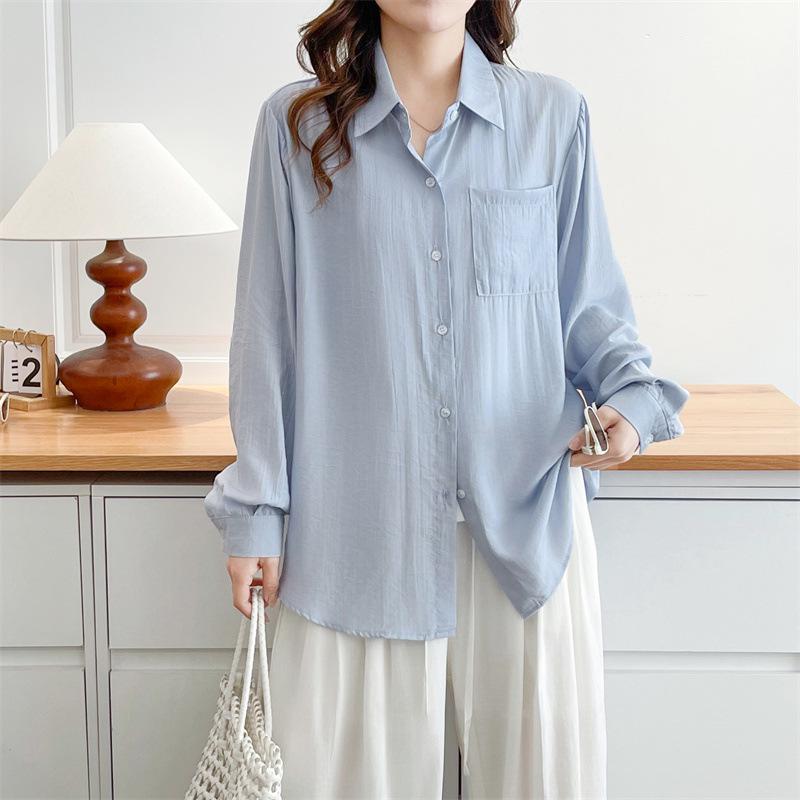 

2026 Spring/Summer Plus Size Women s Long Sleeve Cardigan - Simple, Versatile, Slimming Outerwear 4XL синий