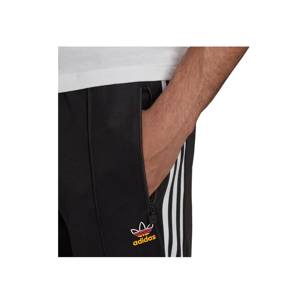 Adidas Originals Trefoil Solid Print Logo Joggers With Elastic Waist Men Bottoms Black HK7402