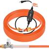 25 Ft In Pipe Heating Cable Prevents from Freezing, Internal Self Regulating Heat Trace Cable for Safe Drinking Water, 3/4 NPT Fitting, 120 V, 3 W/FT