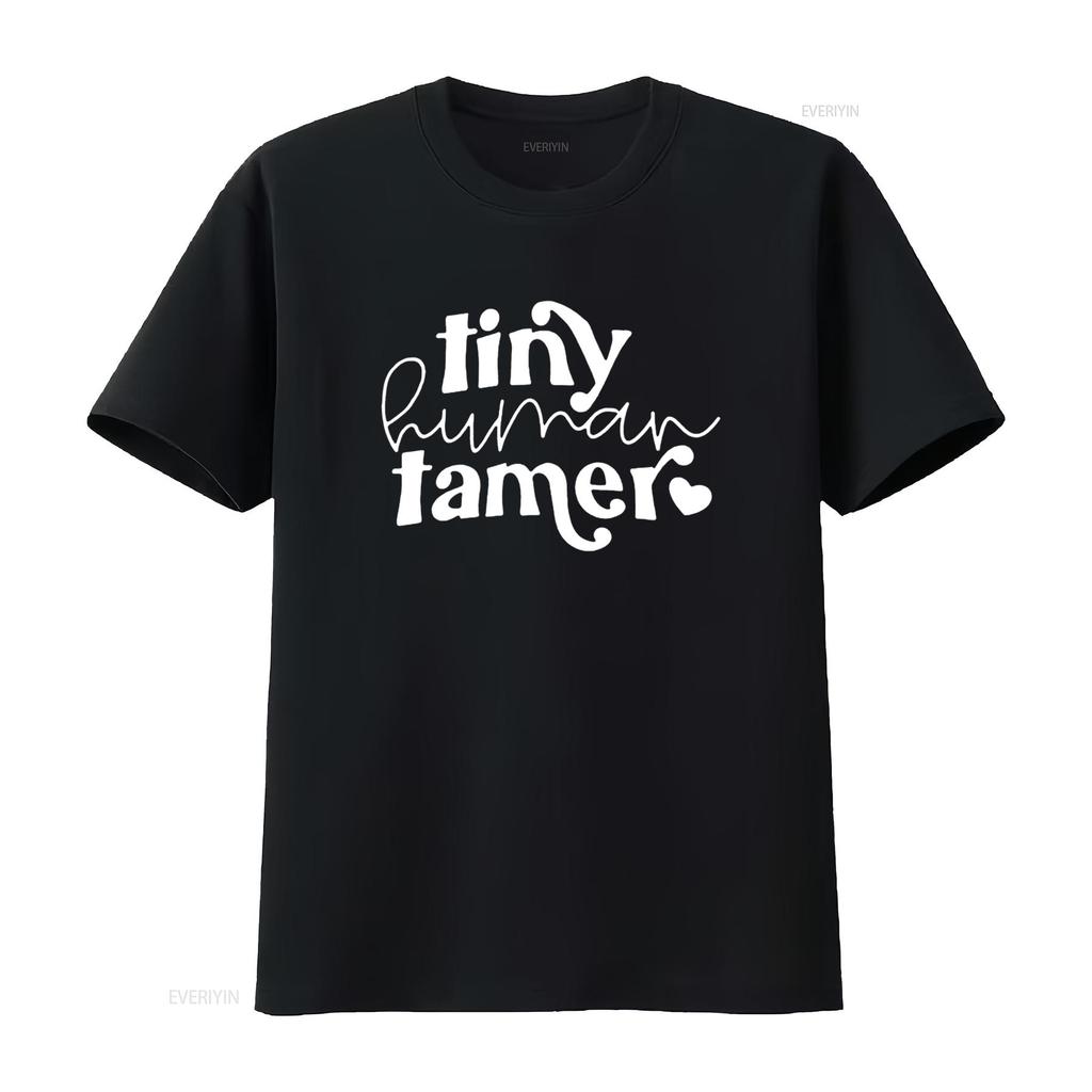 Teacher of Tiny Humans T Shirt Women Kindergarten Teaching Life Teachers vintage Washed Top For Everyday Wear Breathable