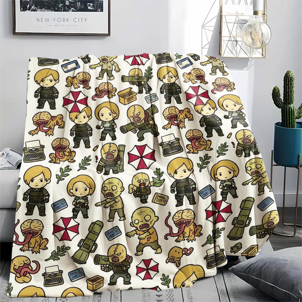 

Resident Evil Print Flannel Blanket, Ultra Soft High Quality All Seasons Warm Throw, Home Decor Cozy Blanket, Perfect Christmas Gift 80cm x 120cm