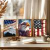 Eagle American Flag Self-adhesive Art Poster Retro Kraft Paper Sticker DIY Room Bar Cafe Stickers Wall Painting