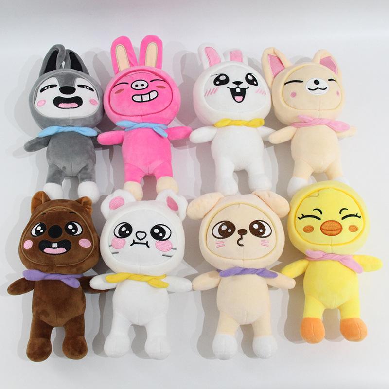 Skzoo Plush Toys Stray Kids Plush Wolf Chan Cartoon Stuffed Animal Plushies Doll Cute Companion for Kids Adults Fans Gift 20CM