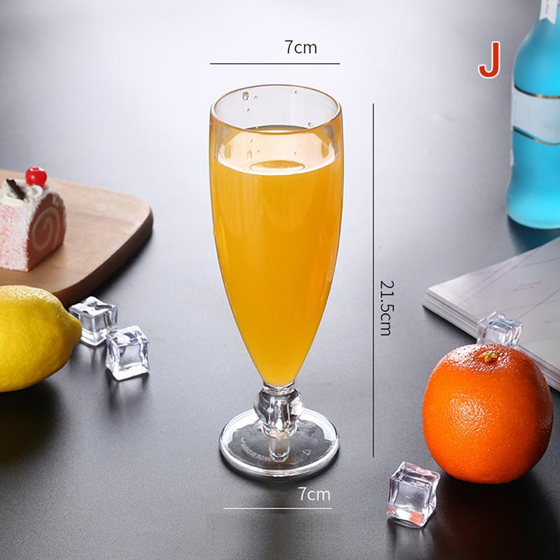 Acrylic Cocktail Cup Home Wedding Party Bar Goblet Juice Wine Drinking Glasses