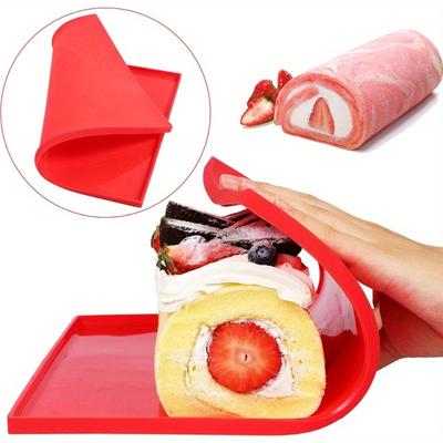 Antihaft-Silikon-Backmatte für Biskuitrollen, Kuchenrollen und Gebäckformen Multifunktionales Küchenbackgeschirr-Werkzeug Hitzebeständig