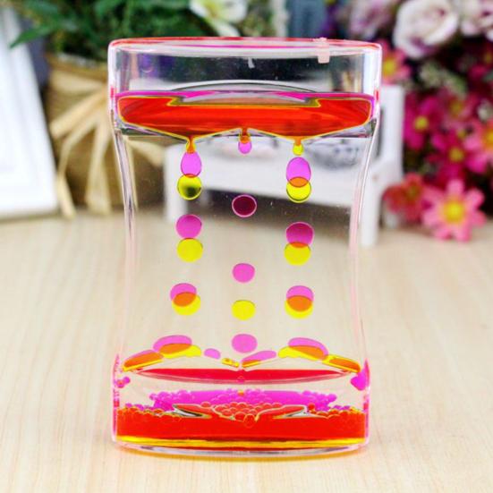 Timer Funny Stress Relief Bright Color Liquid Motion Bubbler Toy for Bedroom