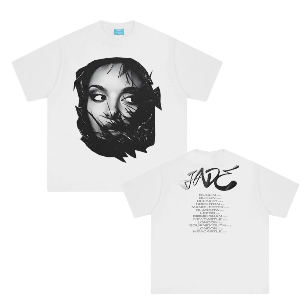 JADE UK & IRE DATEBACK TOUR TEE Jade Thirlwall Potisk Tričko Léto 100% Bavlna Vysoká Kvalita Nové Vintage Punk Ropa Hombre