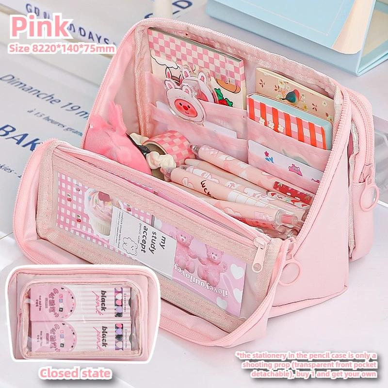 New Nine-layer Large-capacity Pencil Case Student Stationery Storage Box Simple Multi-functional Pencil Case Storage Bag