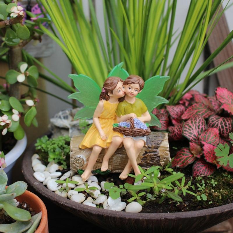 User Friendly Resin Glowing Flower Fairies Statue With Nightlight Perfect For Bedroom Lawn Ornaments Gift