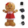 Valentines Day Inflatables Gingerbread Girl Waterproof Thickened Blow Up Gingerbread Girl Blow Up Ou