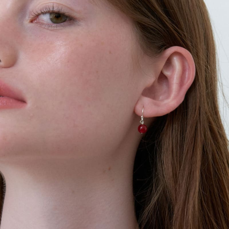 LOVE ME MONSTER [Silver] Petit Gem Drop Earrings (L242MER020)