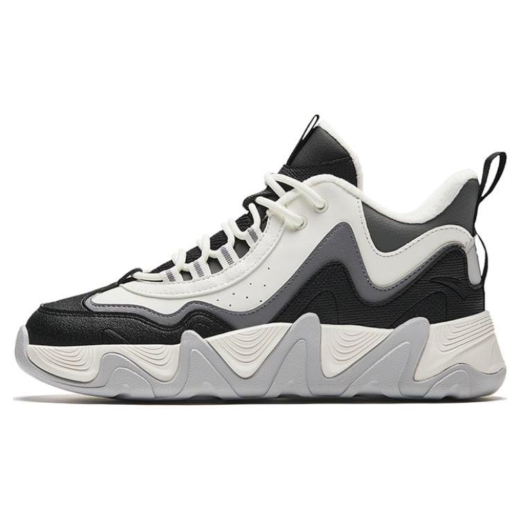 

Anta Back Rise 1.0 Comfortable Slip Resistant Mid top Casual Shoes Women s Black Gray 922348904-3 36.5