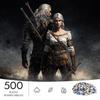 500pcs/Puzzle Game for Endurance And Logic Training - Exquisite Puzzle - (Witch Hunter Master And Apprentice Dark Night Sword Standing on Edge) Suitab