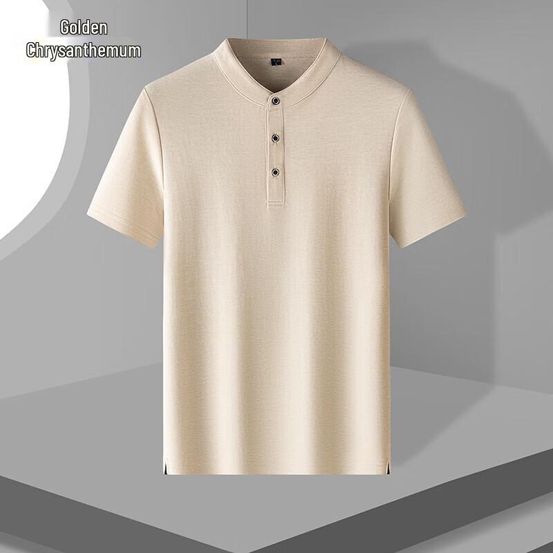 Men s Summer Cotton Blend Henley Polo Shirt XL